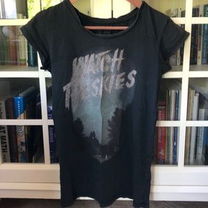 AllSaints watch the skies graphic tee
